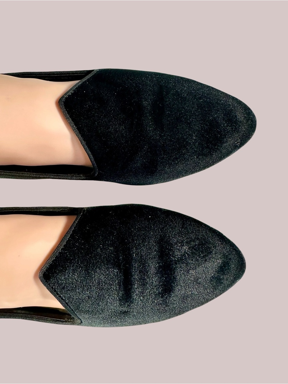Birdies Women’s The Heron-Black Velvet Slip-On Flats - Picture 2 of 13